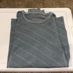 Lululemon Swiftly Tech Light Blue Patterned Top